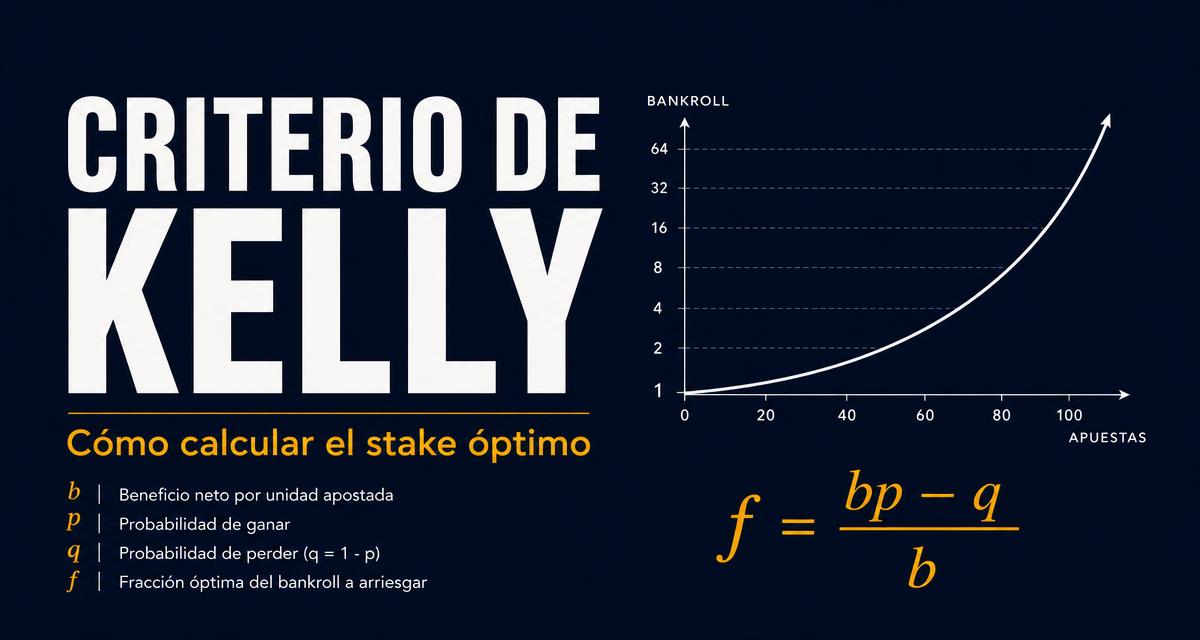 Fórmula del Criterio de Kelly para calcular el stake óptimo